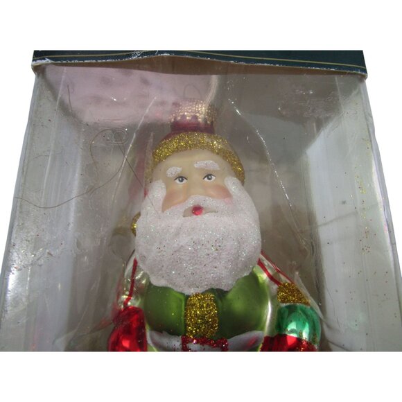 Krebs Glass Santa Ornament 3.5" Christmas Ornament New In Box - Picture 9 of 9
